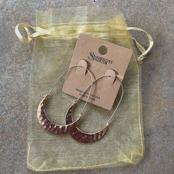 Rose Gold Hoop Earrings - Picture 1 of 2